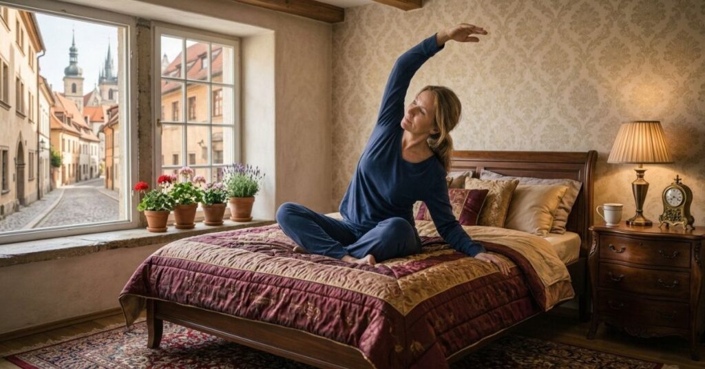 Tensione ai trapezi_ 2 esercizi semplici per scioglierla (anche a letto)